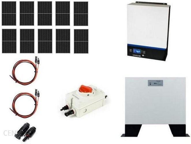 Hybrydowy zestaw solarny off-grid ESB-10kW-48 MPPT 10xPV Mono 5kWh eBox24-8274693 фото