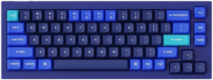 Keychron - Q2 QMK Custom Mechanical Keyboard Navy Blue, Gateron Phantom Blue mechaniczna (Q2J2) eBox24-8072800 фото