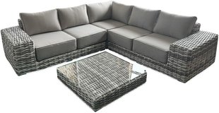 Narożnik Technorattanowy Vega Caffe Light Grey Focus Garden eBox24-8230768 фото