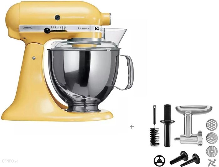 KitchenAid Artisan 5/175 Żółty 5KSM175PSEMY+5KSMMGA