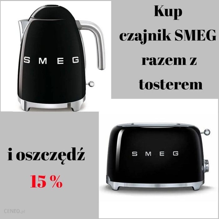 Smeg Zestaw Czajnik Czarny + Czarny KLF03BLEUTSF01BLEU+B20B5:B19