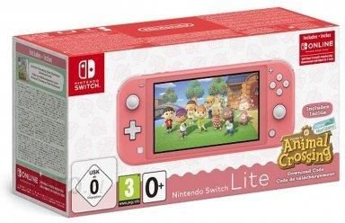 Nintendo Switch Lite Coral + Animal Crossing New Horizons