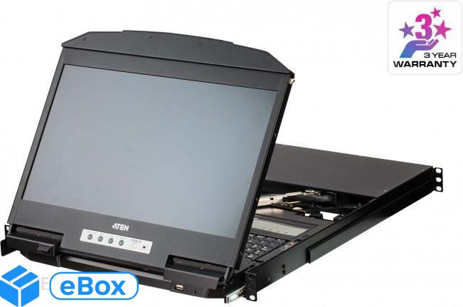 ATEN 4-Port USB HDMI Multi-View Dual Rail WideScreen LCD KVM Switch CL3884NW-ATA-AG eBox24-8090480 фото