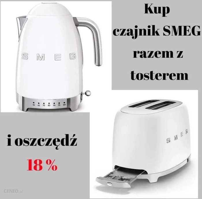 Smeg Czajnik Biały + KLF04WHEUTSF01WHEU