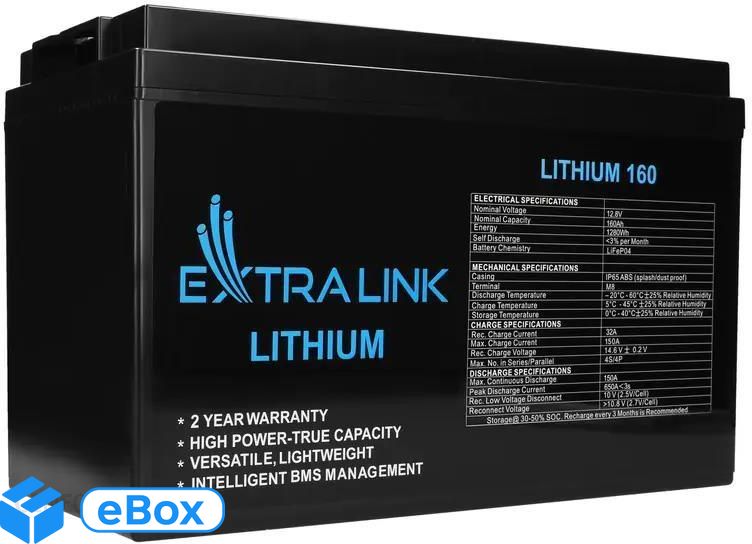 Extralink LiFePO4 12,8v 160ah EX30462 eBox24-8278880 фото