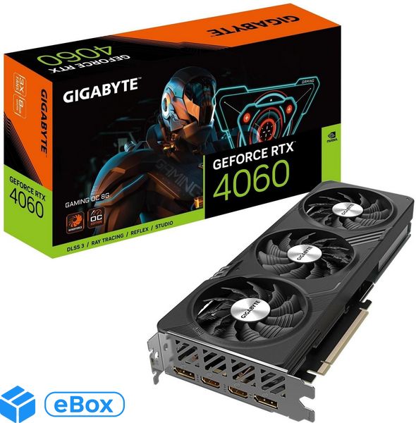 Gigabyte GeForce RTX 4060 GAMING OC 8GB GDDR6 (GVN4060GAMINGOC8GD) eBox24-8267532 фото