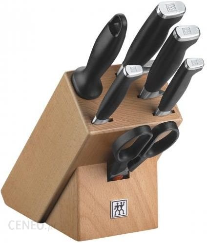 Zwilling four star ii blok drewniany noże kuchenne kpl 7 el (33414-000-0)