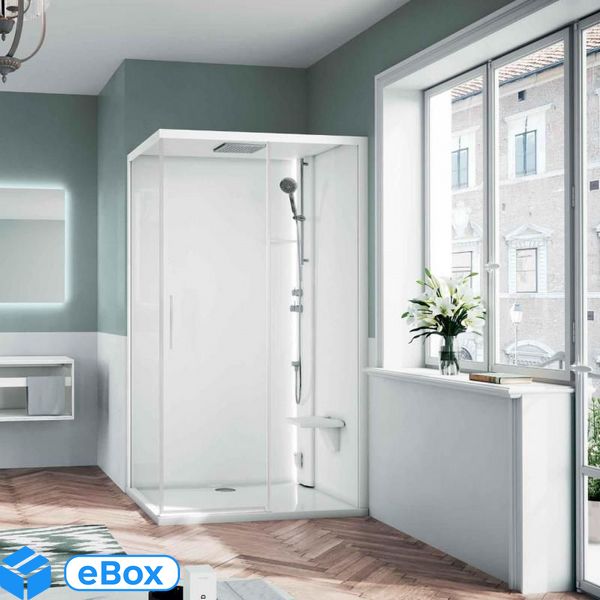 Novellini Glax 1 2.0 2P Kabina wielofunkcyjna 120x80x217 cmwersja prawaprofile srebrne szkło przezroczyste G212P129DM-1BB eBox24-8367459 фото