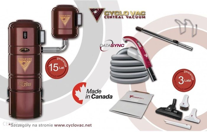 Cyclo Vac Centralny Hx7515 + Zestaw Data Sync 9M