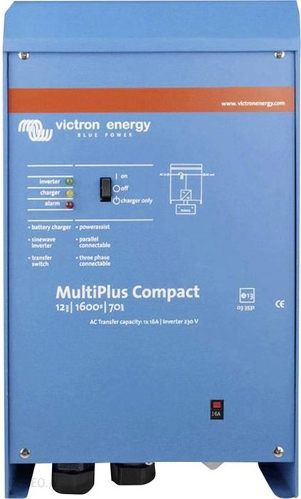 Victron Energy Przetwornica Samochodowa Multiplus C 12 1600 70 16 W N A Kabel Z Otwartymi Końcówkami eBox24-8295236 фото