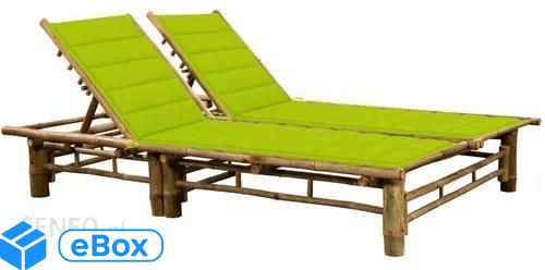 2-osobowy leżak z poduszkami, bambusowy eBox24-8122969 фото
