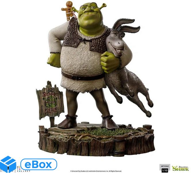 Figurka Shrek Donkey and The Gingerbread Man 26 cm Deluxe Art Scale 1/10 eBox24-8276837 фото