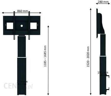 Newstar PLASMA-W2500BLACK 100" Fixed flat panel floor stand Czarny stojak podłogowy do telewizora