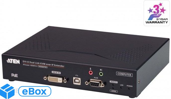 ATEN DVI Dual Link KVM over IP Extender PoE (Transmitter) KE6912T-AX eBox24-8090388 фото