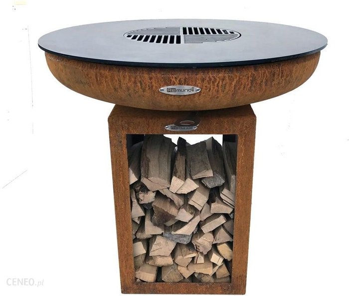 Brązowy Grill Zewnętrzny Na Węgiel Remundi Carus M Wys. 80cm