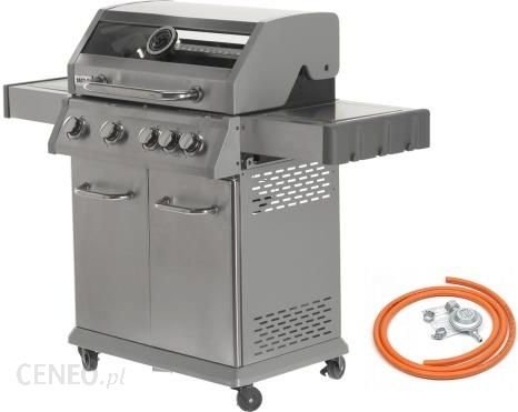 Grill gazowy nierdzewny 4 palnikowy z kuchenką 14,2 kW YG-20003