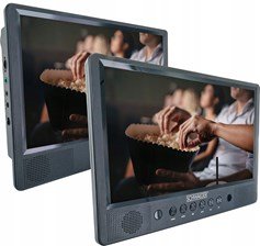 Odtwarzacz DVD Samochodowy 2 Ekrany Pasek Mocujący Wideo Komplet Kabli eBox24-8036441 фото
