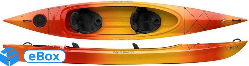 Wave Sport Dwuosobowy Vista + Luk Bagażowy Stabilny Pomarańczowy Żółty eBox24-8273292 фото