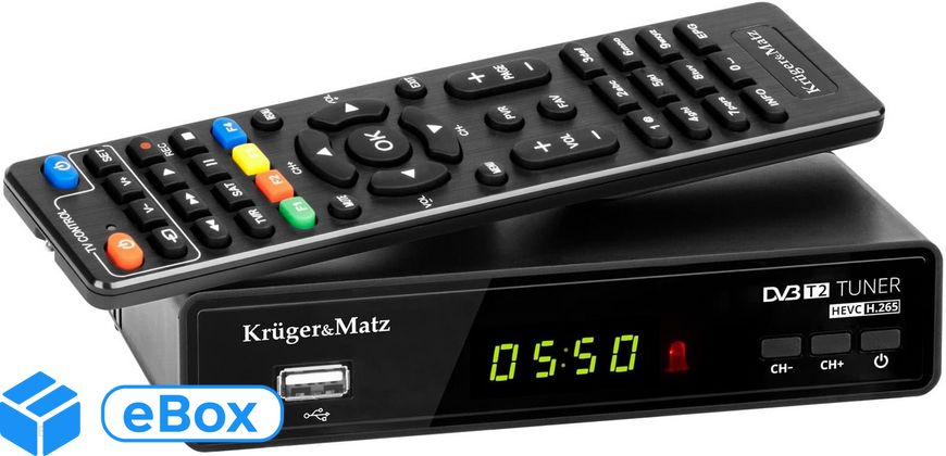 Kruger&Matz TUNER DVB-T2 H.265 HEVC KRUGER&MATZ eBox24-8034192 фото
