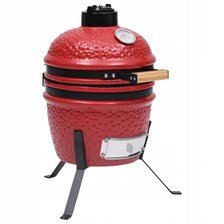 Ceramiczny grill kamado z wędzarnią, 2-w-1, 56 cm,