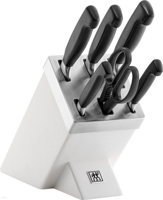 Zwilling Zestaw 5 Noży W Bloku Samoostrzącym Four Star Biały (351482070)