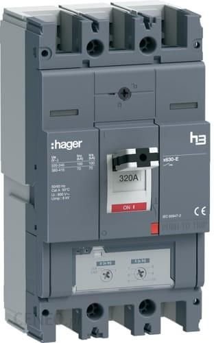 Hager Mccb Wyłącznik Mocy H3 X630 Tm 3X320A 70Ka (Hej320Dr) eBox24-8180044 фото