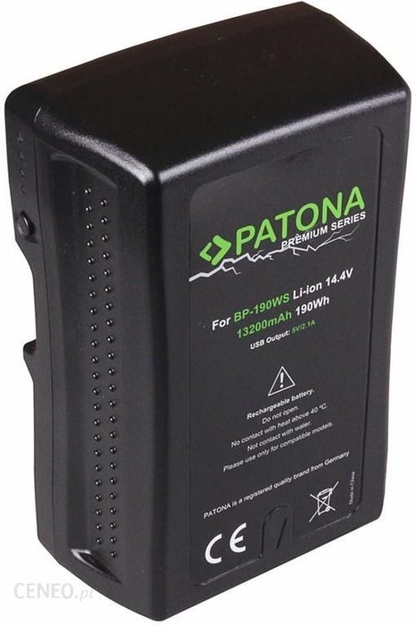 Patona Premium Liion 144V 1320Mah 190Wh Battery For Sony Bp190Ws eBox24-8032646 фото