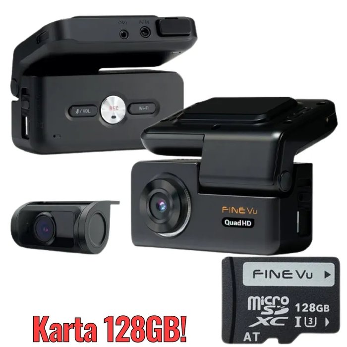 FineVu Kamera samochodowa GX300 + karta 128GB | Wideorejestratory to nasza eBox24-94275659 фото
