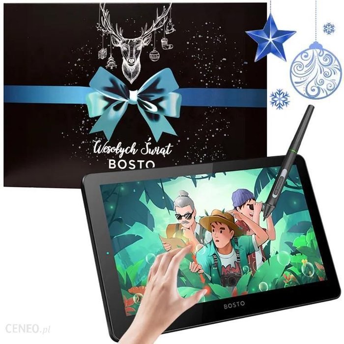 Bosto Tablet graficzny BT-12HDT 11.6'' LCD z dotykowym ekranem piórem + świąteczne opakowanie eBox24-8091447 фото