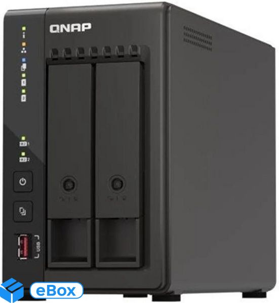 Qnap Ts-253E - Nas Server 12 Tb (TS253E8G+HDWG460UZSVA) eBox24-8090973 фото