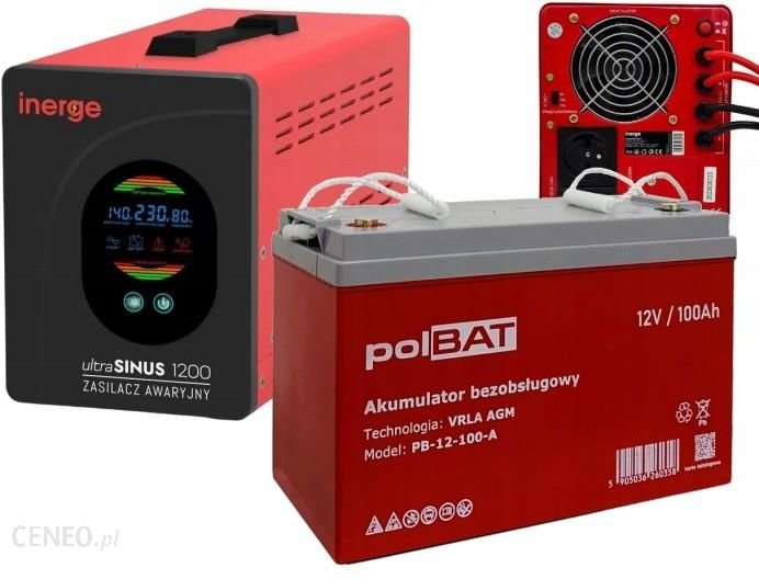 Komplet 12V 100Ah polBAT AGM i ultraSINUS 1200T eBox24-8278899 фото