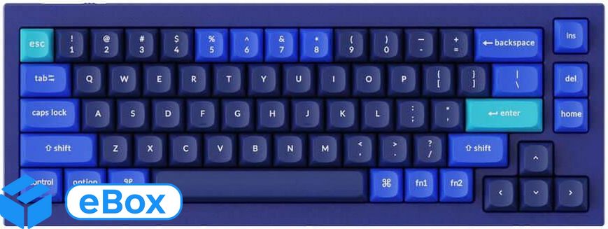 Keychron - Q2 QMK Custom Mechanical Keyboard Navy Blue, Gateron Phantom Blue mechaniczna (Q2J2) eBox24-8072800 фото