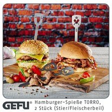 Gefu Display 10X Zestaw 2 Szpikulców Do Hamburgerów Torro