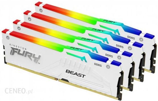 Kingston Fury Beast White RGB DDR5 128GB 5600Mhz CL40 (KF556C40BWAK4128) eBox24-8076102 фото