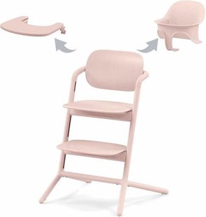 Cybex Lemo 3w1 - krzesełko do karmienia z zestwem Baby Set i tacką-Pearl Pink eBox24-8288586 фото