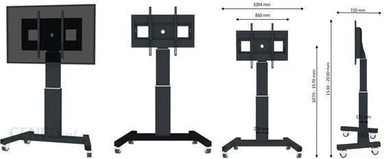 TV SET ACC FLOOR STAND 42-100" PLASMA-M2500BLACK NEWSTAR