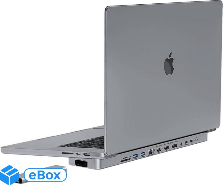 Invzi Hub USB-C do MacBook Pro 16" MagHub 12w2 z kieszenią SSD (szara) (MH0113) eBox24-8092503 фото