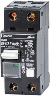 Doepke Wyłącznik różnicowo-prądowy 1-fazowy DFS Audio DFS2 040-2/0,03-F eBox24-8193345 фото