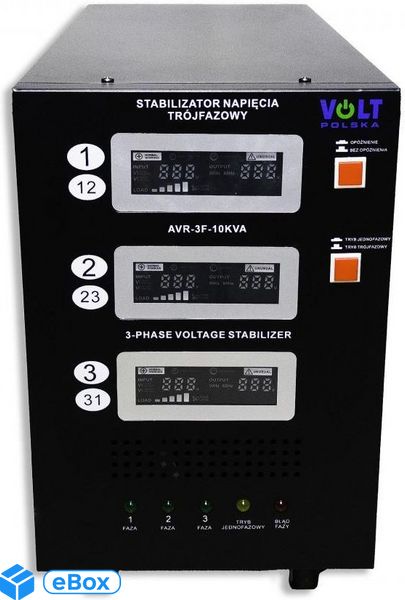 Volt Polska Trójfazowy AVR PRO 10000VA eBox24-8391540 фото