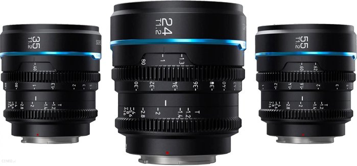 Sirui Cine Lens Nightwalker S35 Kit 24/35/55mm T1.2 MFT-Mount Black | Zestaw 3 ów filmowy eBox24-8032605 фото