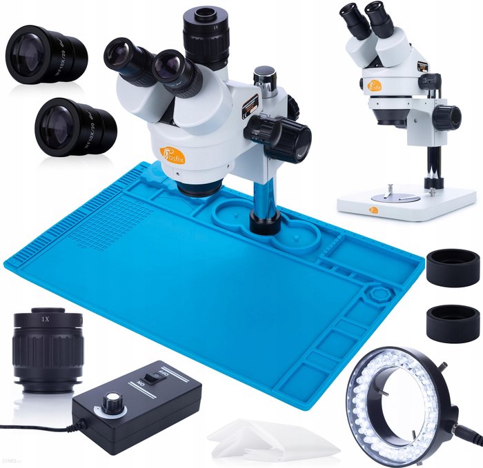 Zaawansowany zestaw mikroskopowy Mercury Pro z regulowanym oświetlaczem LED Rosfix i silikonową matą eBox24-8271406 фото