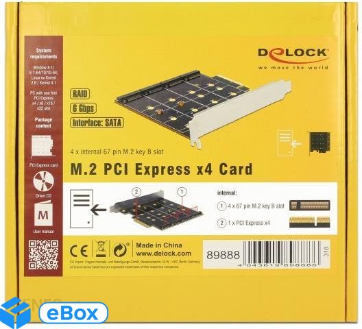 Delock Pcie 4X Internal M.2 B Raid (89888) eBox24-8090171 фото