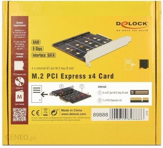 Delock Pcie 4X Internal M.2 B Raid (89888) eBox24-8090171 фото