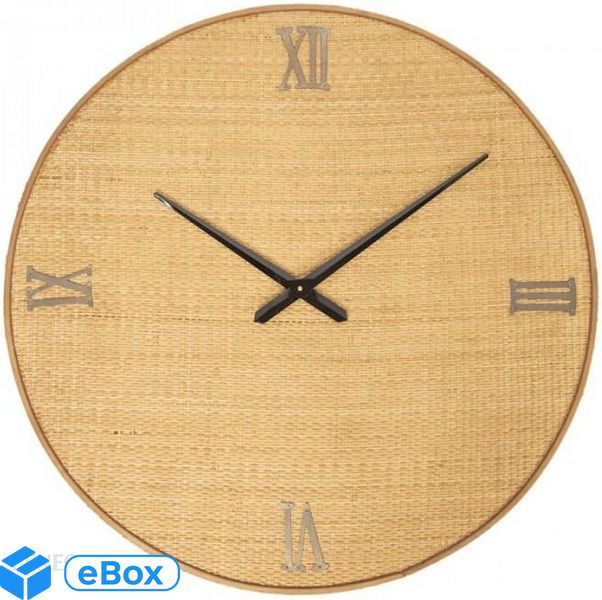 Zegar Ścienny Złoty Rattanowy 80 Cm eBox24-8280107 фото
