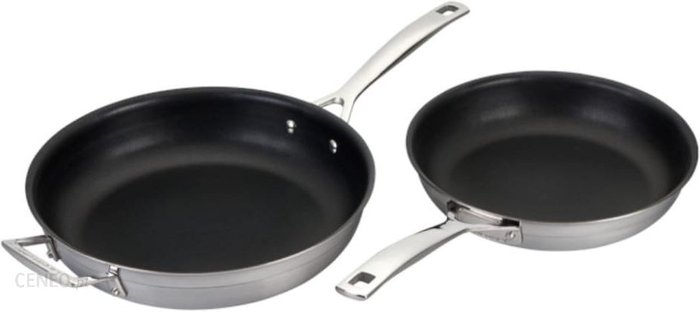 Le Creuset 3-ply zestaw 2 szt patelni 24/28cm stal nierdzewna nieprzywierająca LEC00096