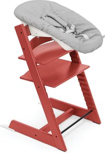 Stokke Tripp Trapp + Newborn Set Rosnące Krzesełko Do Karmienia Warm Red eBox24-8288595 фото