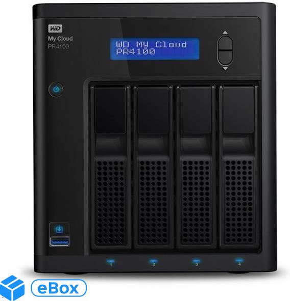 western digital WD My Cloud Pro PR4100 56TB 4Bay NAS 4xHDD 1.6GHz QuadCore processor 4Gb RAM RAID 0 1 JBOD 2xUSB3.0 Exter eBox24-8091039 фото