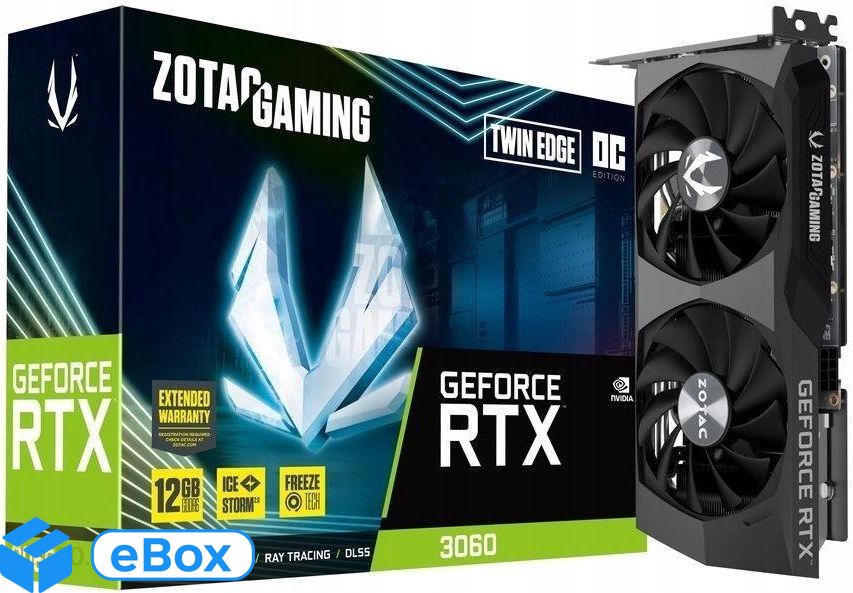 Zotac GeForce RTX 3060 Twin Edge OC 12GB GDDR6 (ZT-A30600H-10M) eBox24-8267514 фото