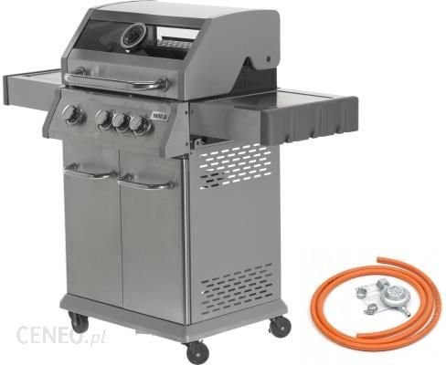 Grill gazowy nierdzewny 3 palnikowy z kuchenką 11,2 kW YG-20015