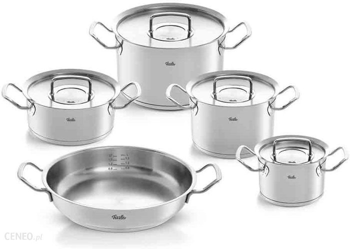 FISSLER Original Profi Collection 2.0 - zestaw 4 garnków ze stali nierdzewnej z pokrywkami i patelnią